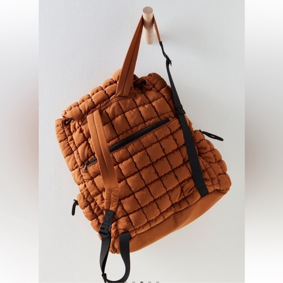 SOLD OUT! NWT Free People Movement | Quilted Hiker Backpack In Toffee - Picture 2 of 16